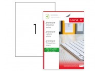 Etichete autoadezive albe, 1/A4, 210 x 297mm TANEX